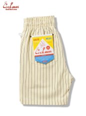 画像14: COOKMAN  シェフパンツ Chef Pants Short Front PocketHerringbone Stripe Cream (14)