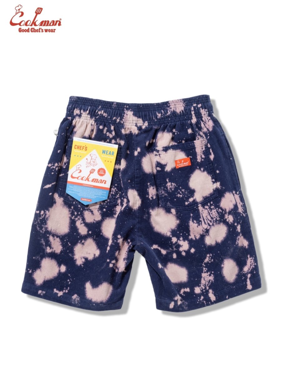 画像2: COOKMAN  シェフパンツ Chef Pants Short Corduroy Bleach Navy (2)
