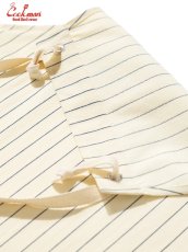 画像4: COOKMAN  ロングエプロン Long Apron Herringbone Stripe Cream (4)