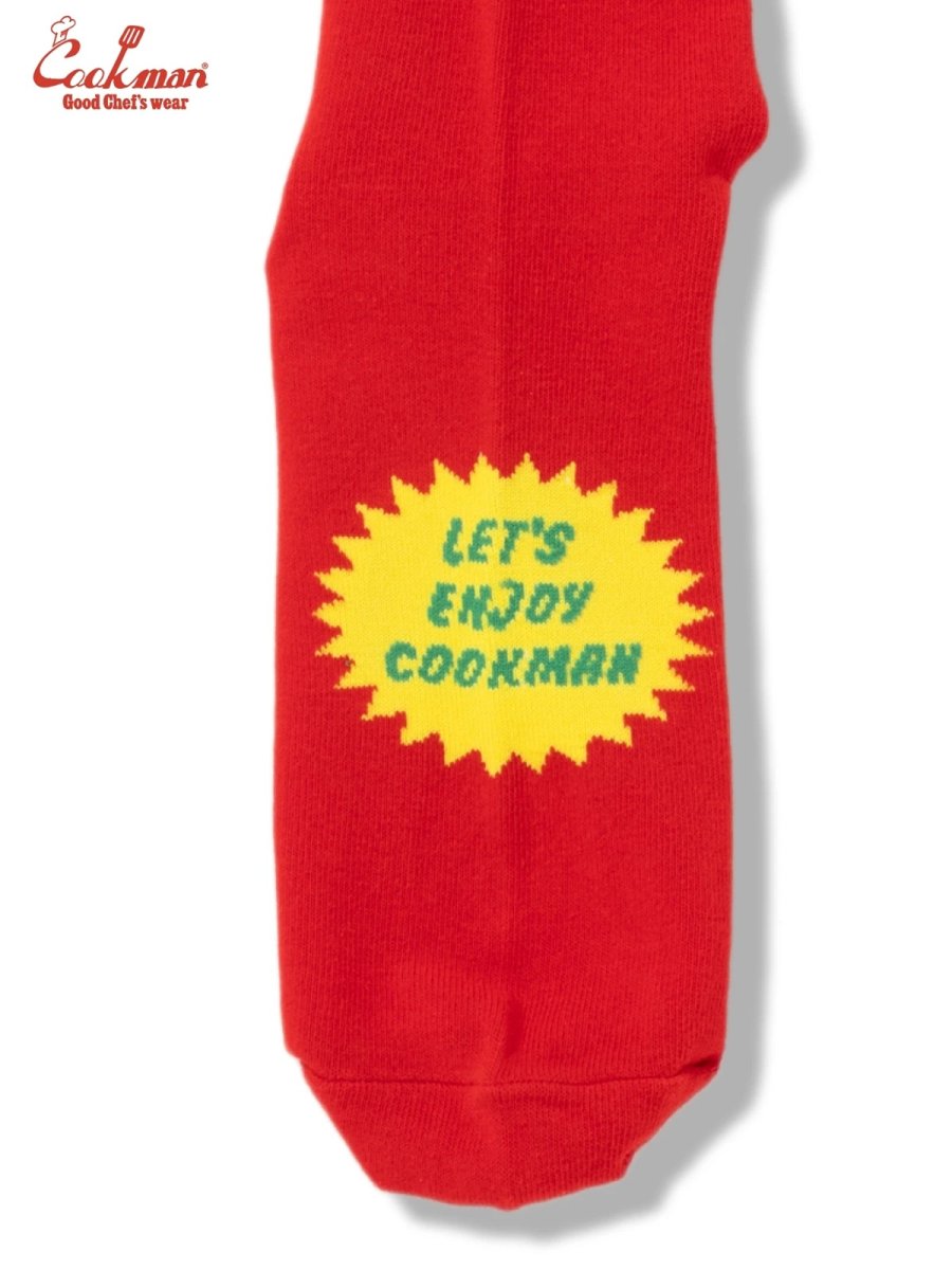 画像4: COOKMAN  ソックス Rib Crew SocksTomato (4)