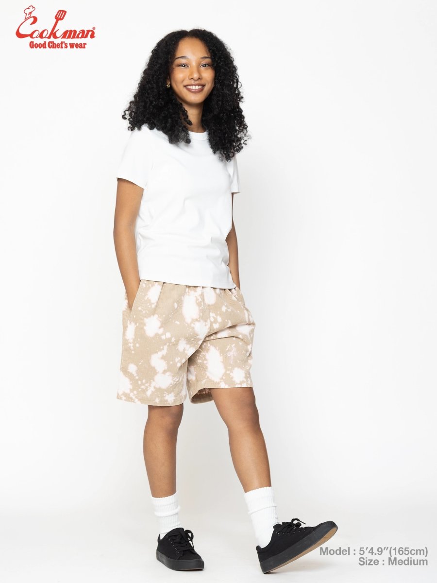 画像14: COOKMAN  シェフパンツ Chef Pants Short Corduroy Bleach Beige (14)