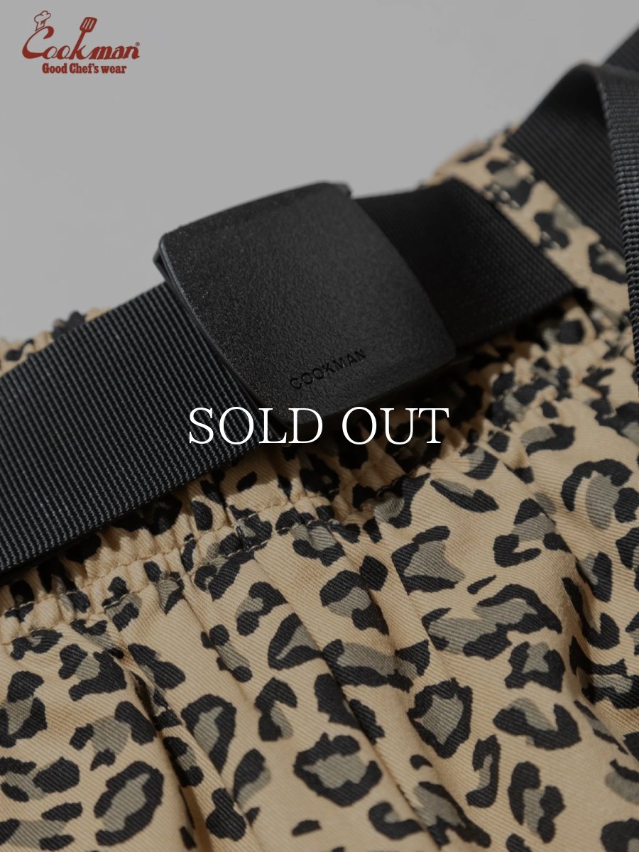 画像7: COOKMAN  シェフパンツ Chef Pants Short Black Belt Vision Leopard Beige (7)