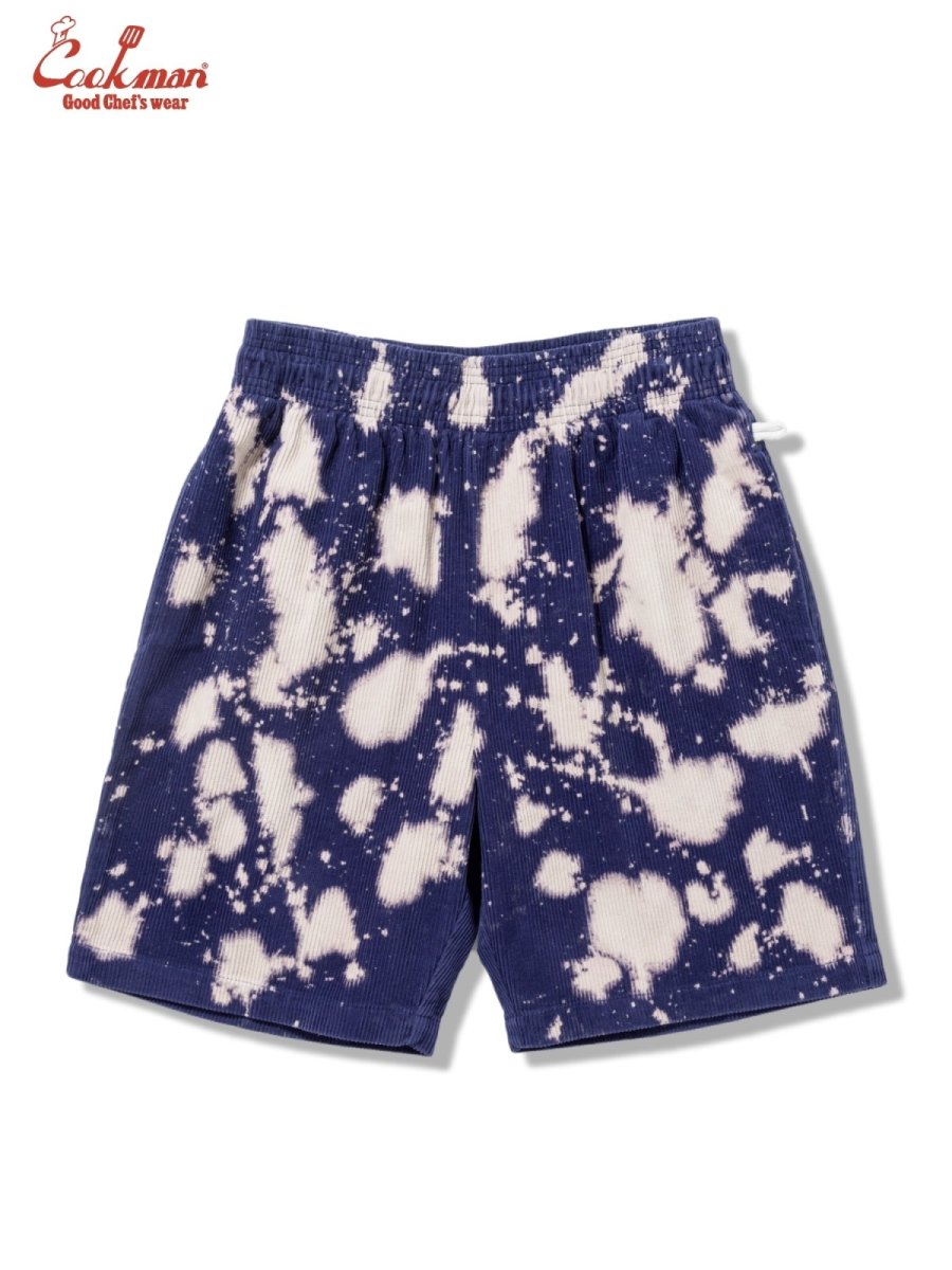 画像1: COOKMAN  シェフパンツ Chef Pants Short Corduroy Bleach Navy (1)