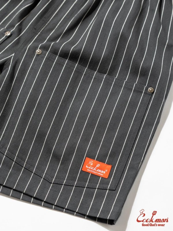 COOKMAN シェフパンツ Chef Pants Short Front Pocket Herringbone