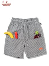 画像2: COOKMAN  シェフパンツ Chef Pants Short Front Pocket Hickory Black (2)