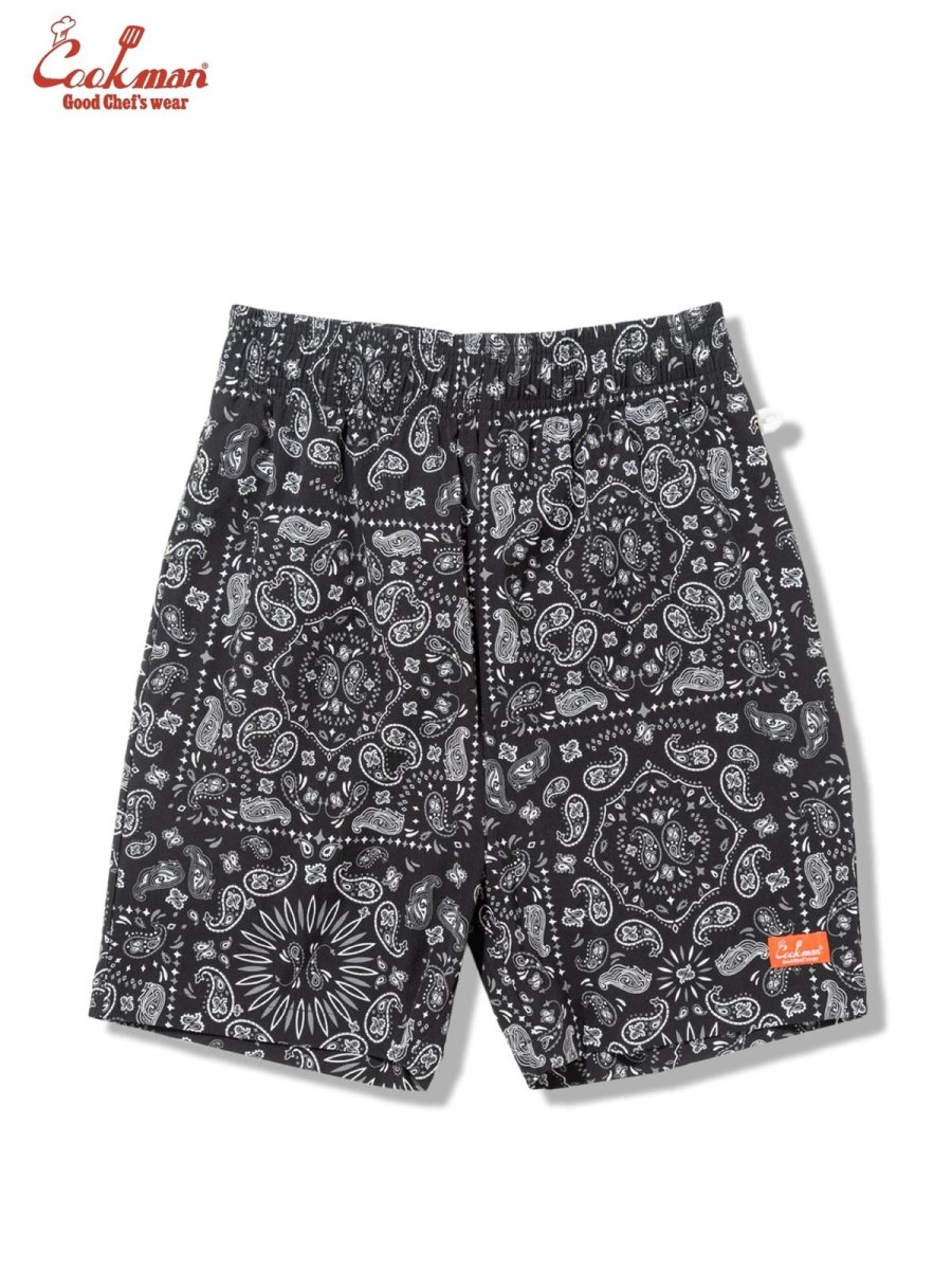 画像2: COOKMAN  シェフパンツ Chef Pants Short Light Paisley Black (2)