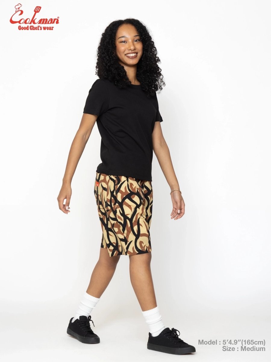 画像4: COOKMAN  シェフパンツ Chef Pants Short Light Tribal Camo Beige (4)