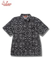 画像1: COOKMAN  ワークシャツ Work Shirts Short Sleeve Light Paisley Black (1)