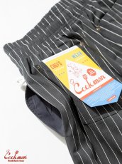 画像18: COOKMAN  シェフパンツ Chef Pants Short Front Pocket Herringbone Stripe Charcoal (18)