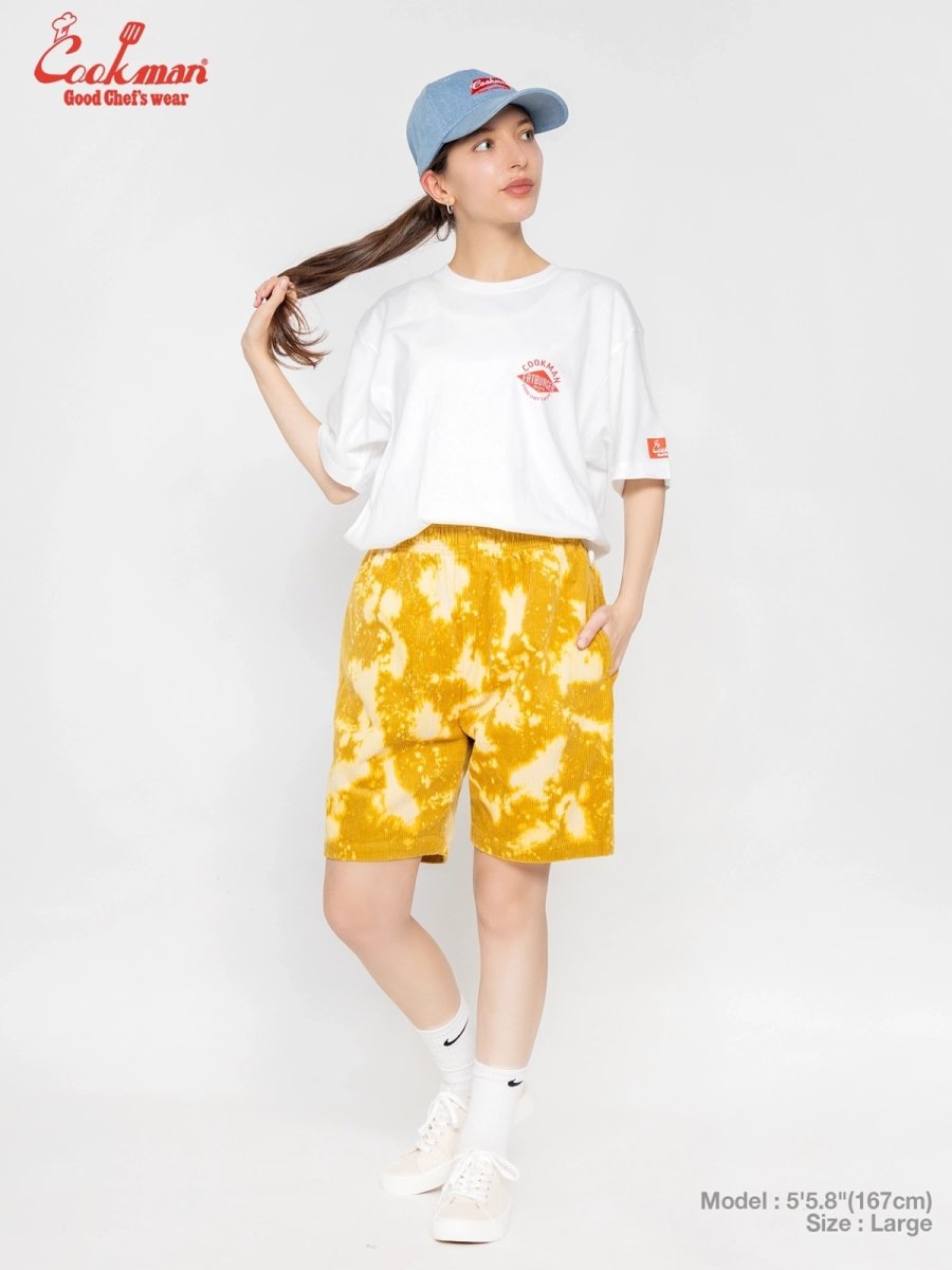 画像11: COOKMAN  シェフパンツ Chef Pants Short Corduroy FAT Bleach Yellow (11)