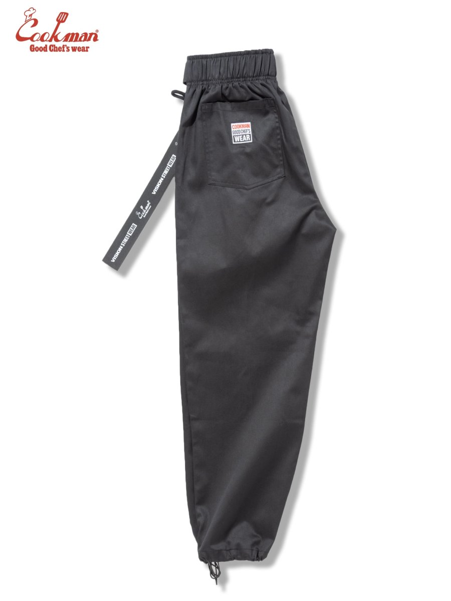 画像5: COOKMAN  シェフパンツ Chef Pants Semiwide Black Belt Vision Black (5)