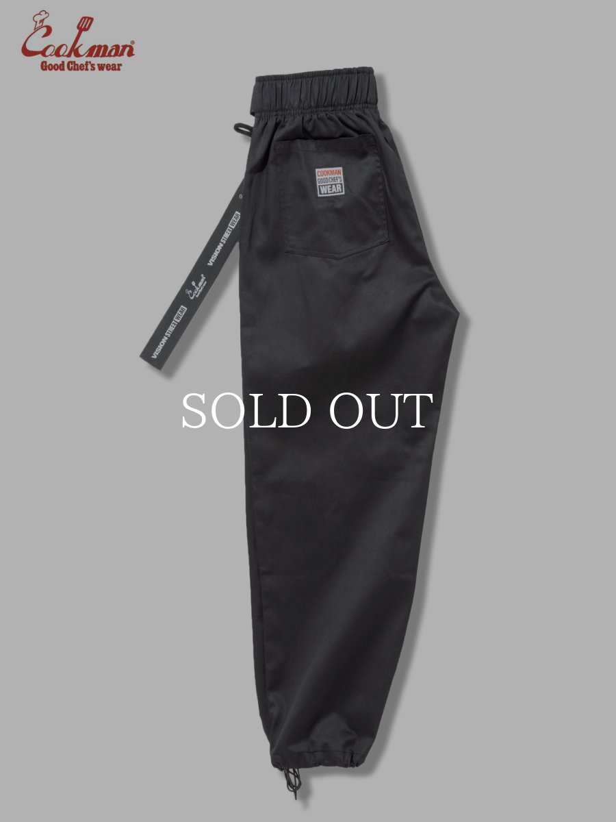 画像5: COOKMAN  シェフパンツ Chef Pants Semiwide Black Belt Vision Black (5)