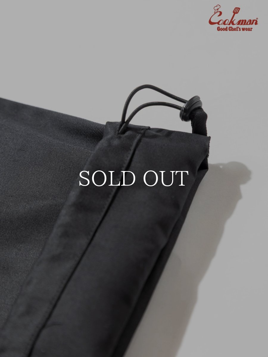 画像9: COOKMAN  シェフパンツ Chef Pants Semiwide Black Belt Vision Black (9)