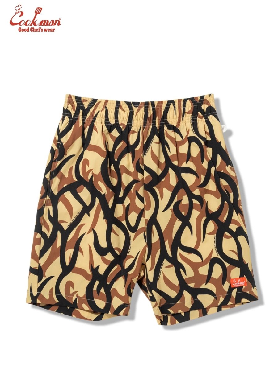 画像2: COOKMAN  シェフパンツ Chef Pants Short Light Tribal Camo Beige (2)