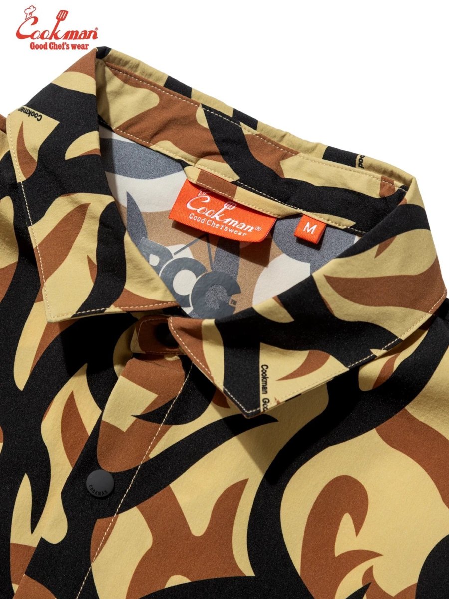 画像11: COOKMAN  ワークシャツ Work Shirts Short Sleeve Light Tribal Camo Beige (11)