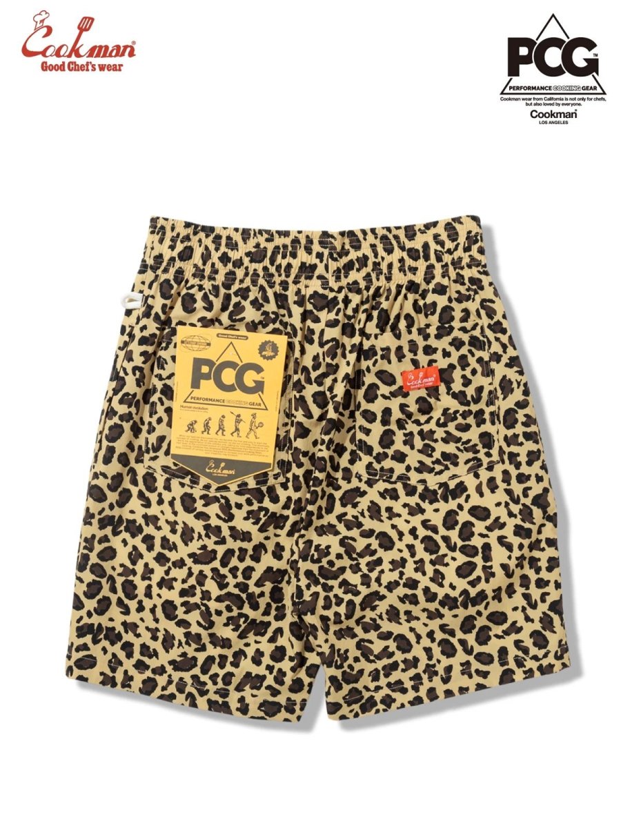 画像1: COOKMAN  シェフパンツ Chef Pants Short LightLeopard Beige (1)
