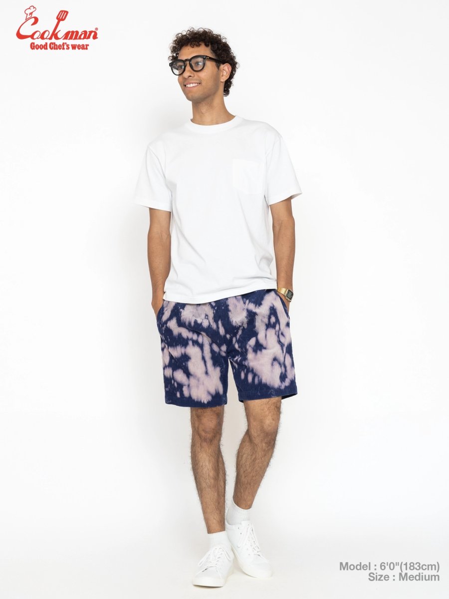 画像9: COOKMAN  シェフパンツ Chef Pants Short Corduroy Bleach Navy (9)