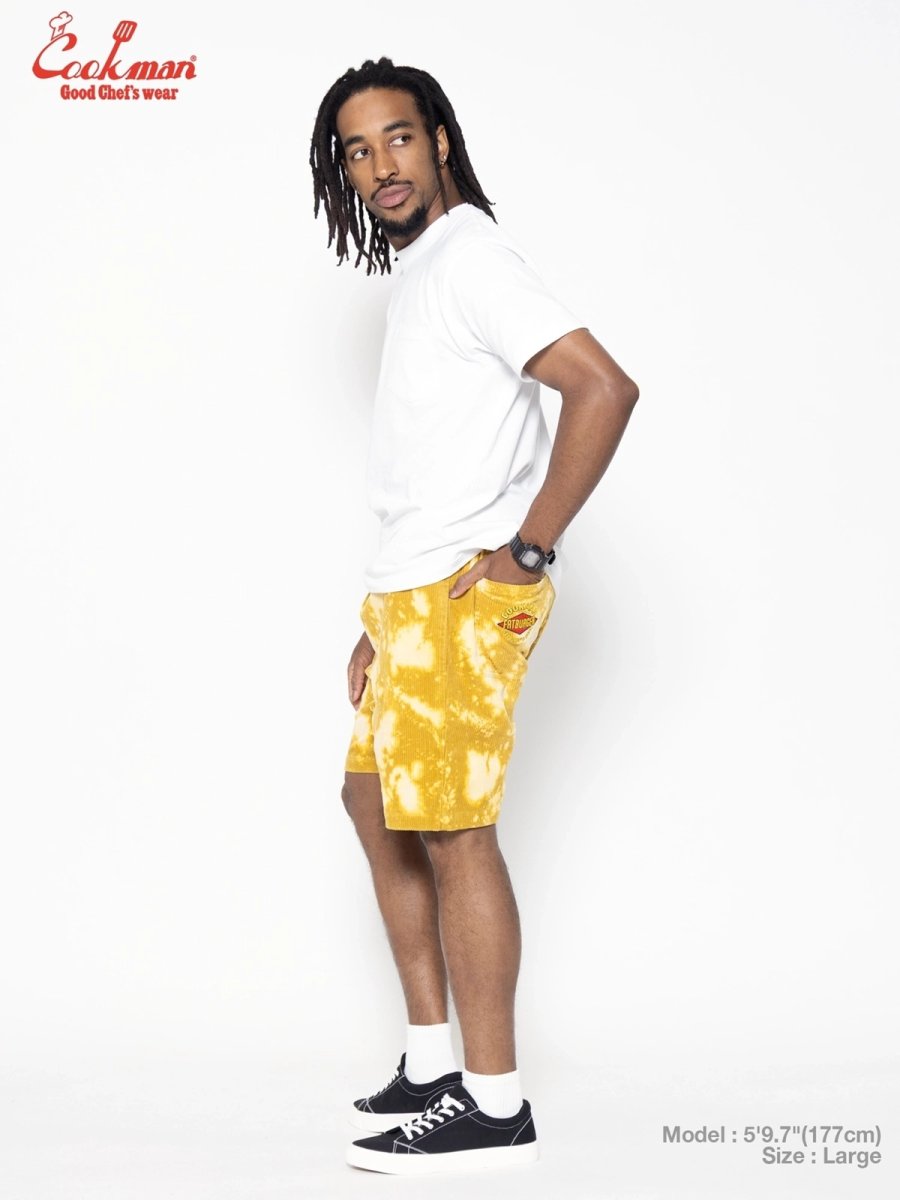 画像5: COOKMAN  シェフパンツ Chef Pants Short Corduroy FAT Bleach Yellow (5)