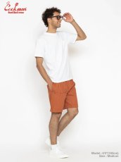 画像5: COOKMAN  シェフパンツ Chef Pants Short Front PocketHerringbone Stripe Brick (5)