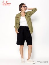 画像12: COOKMAN  シェフパンツ Chef Pants Short Linen Black (12)
