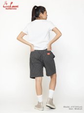 画像11: COOKMAN  シェフパンツ Chef Pants Short Front Pocket Herringbone Stripe Charcoal (11)