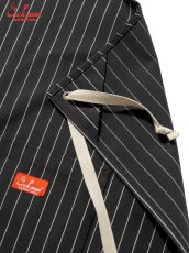 画像4: COOKMAN  ロングエプロン Long Apron Herringbone Stripe Charcoal (4)