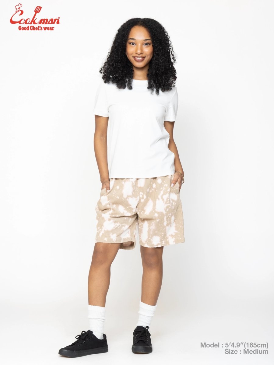 画像15: COOKMAN  シェフパンツ Chef Pants Short Corduroy Bleach Beige (15)