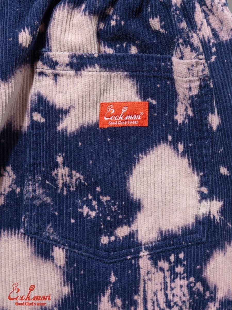 画像7: COOKMAN  シェフパンツ Chef Pants Short Corduroy Bleach Navy (7)