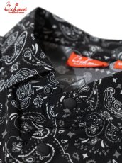 画像11: COOKMAN  ワークシャツ Work Shirts Short Sleeve Light Paisley Black (11)