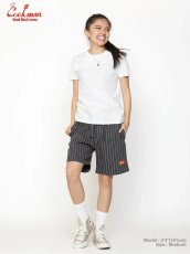 画像9: COOKMAN  シェフパンツ Chef Pants Short Front Pocket Herringbone Stripe Charcoal (9)