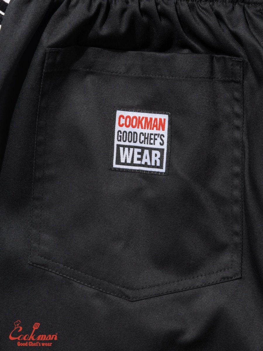 画像12: COOKMAN  シェフパンツ Chef Pants Semiwide Black Belt Vision Black (12)