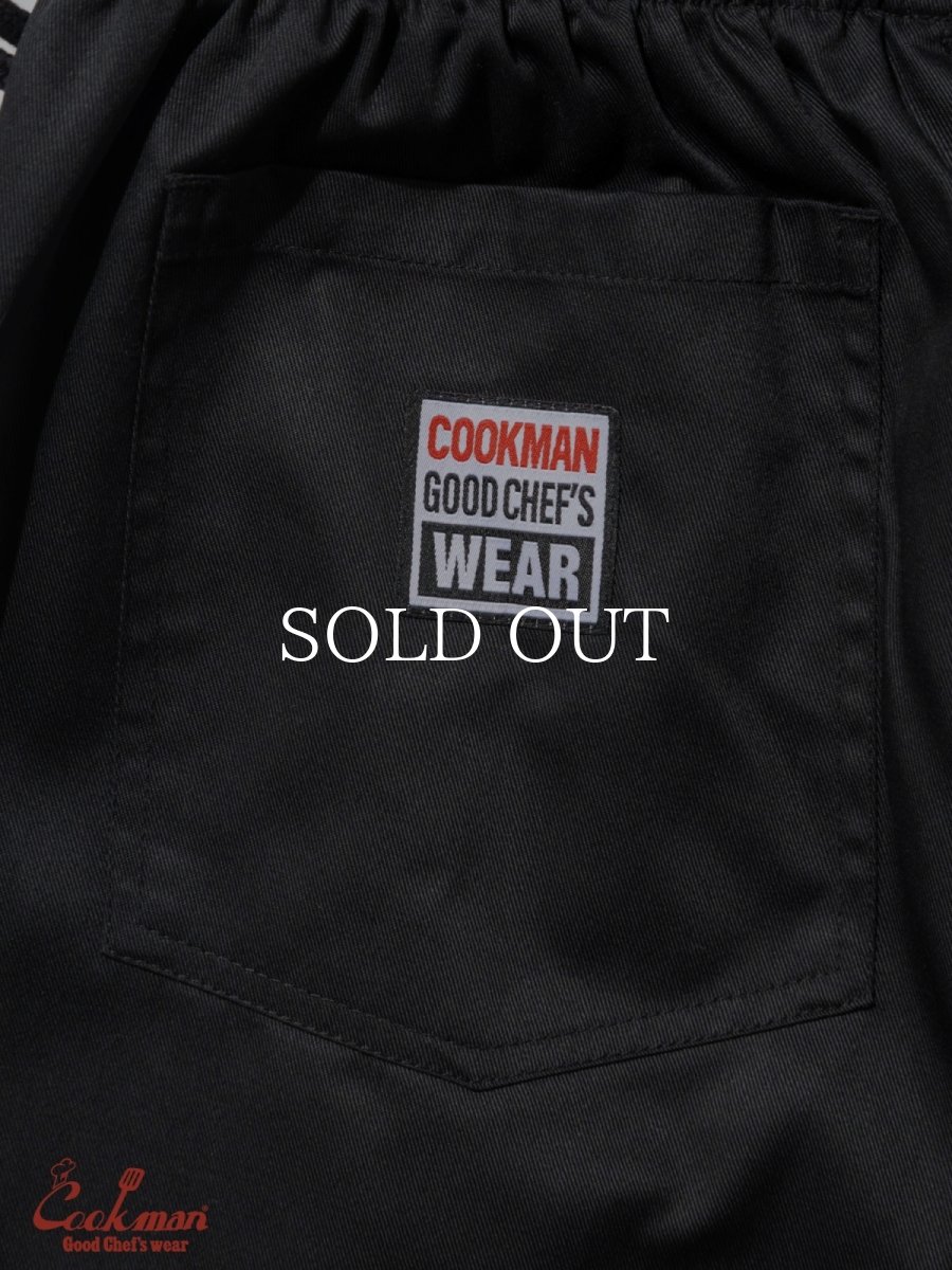 画像12: COOKMAN  シェフパンツ Chef Pants Semiwide Black Belt Vision Black (12)