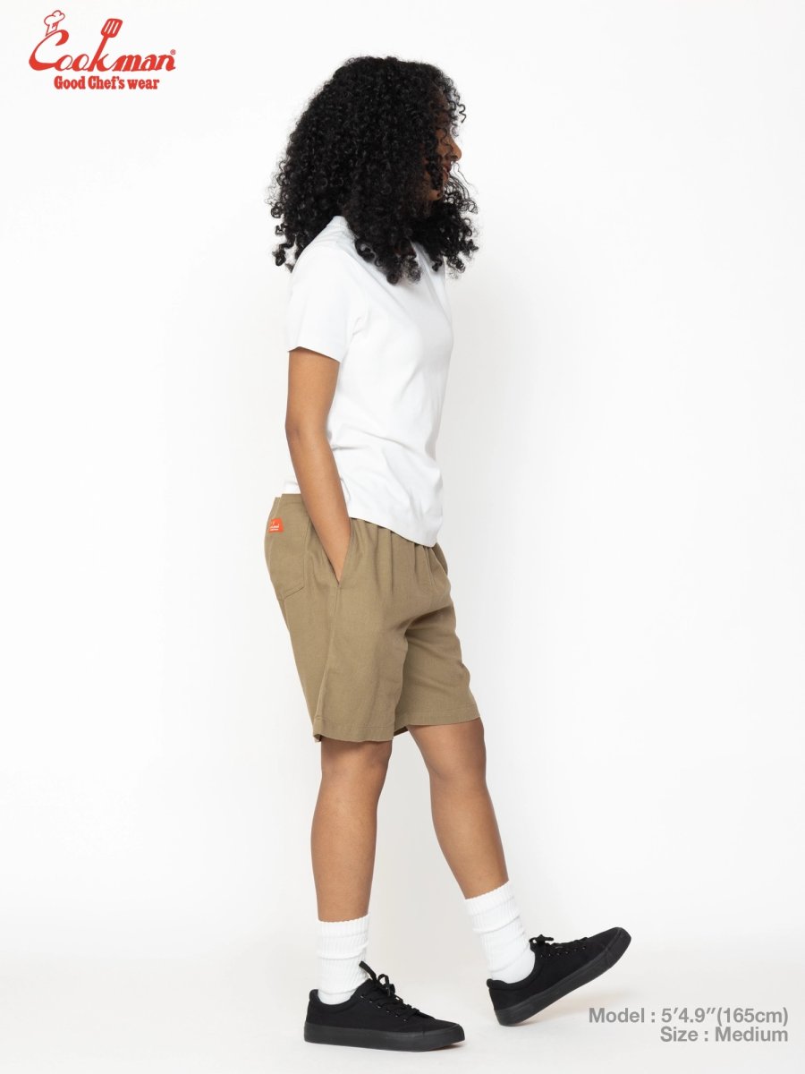 画像16: COOKMAN  シェフパンツ Chef Pants Short Linen Olive (16)