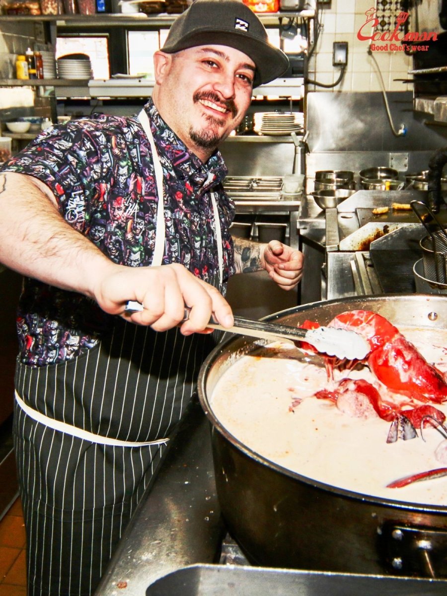 画像8: COOKMAN  ロングエプロン Long Apron Herringbone Stripe Charcoal (8)