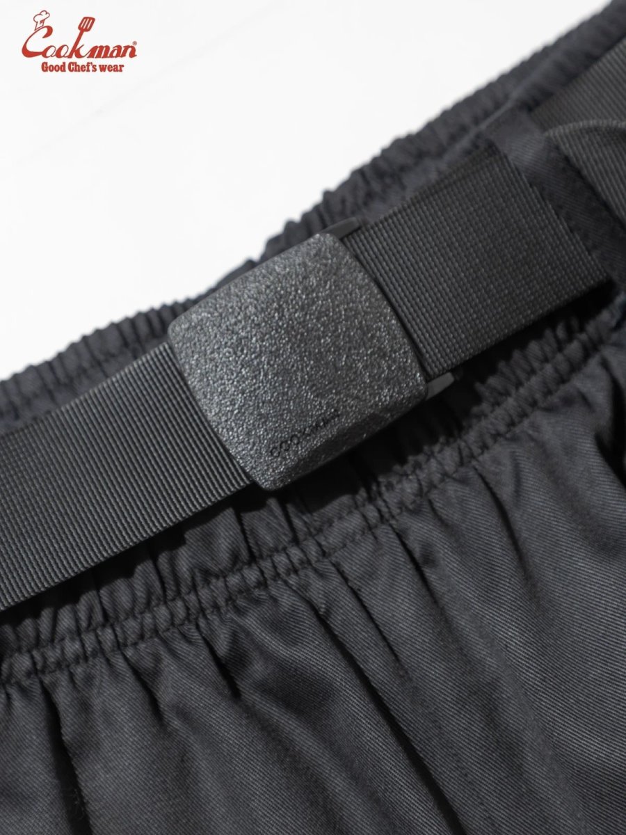 画像9: COOKMAN  シェフパンツ Chef Pants Short Black Belt Vision Black (9)