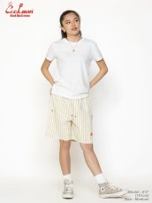 画像9: COOKMAN  シェフパンツ Chef Pants Short Front PocketHerringbone Stripe Cream (9)