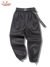 画像3: COOKMAN  シェフパンツ Chef Pants Semiwide Black Belt Vision Black (3)