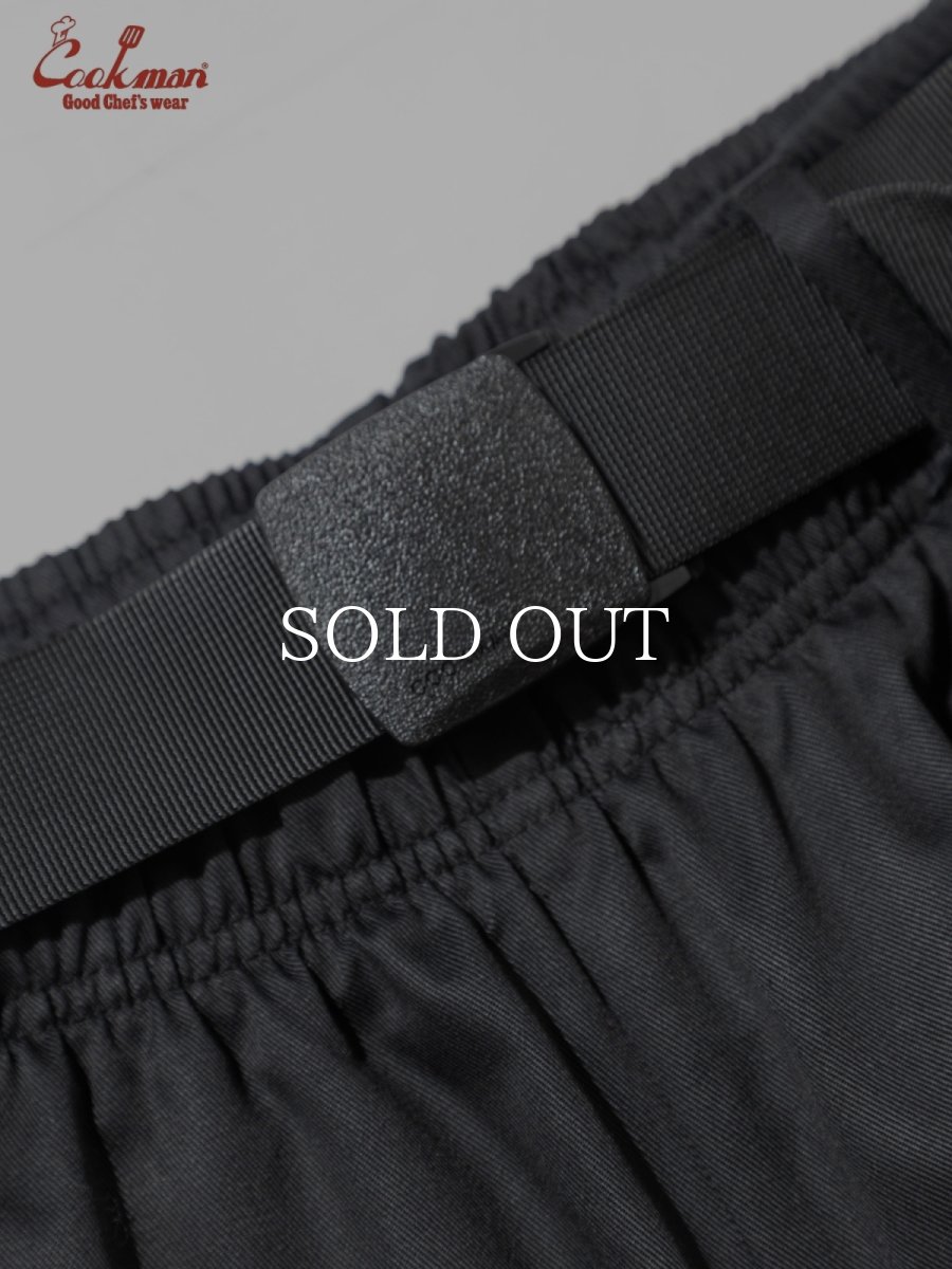 画像7: COOKMAN  シェフパンツ Chef Pants Semiwide Black Belt Vision Black (7)