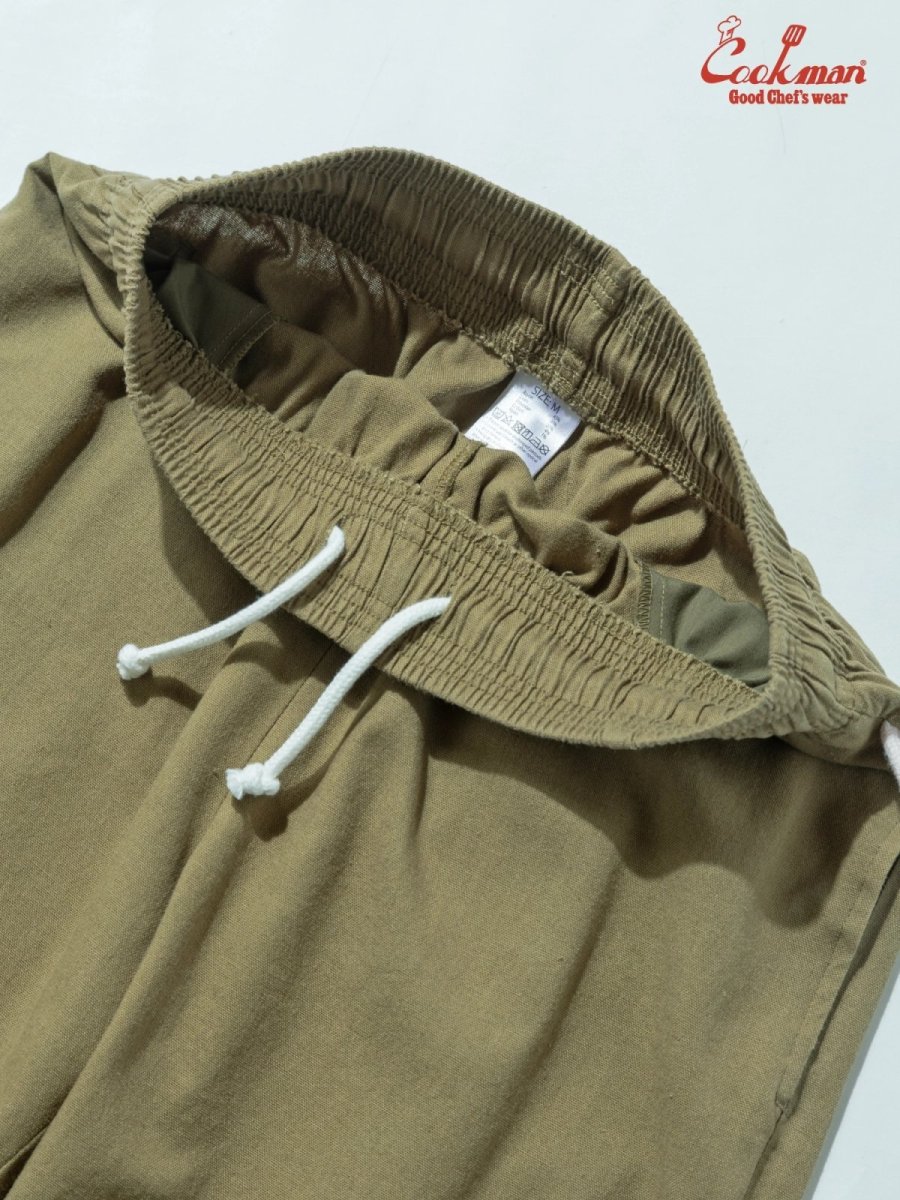 画像8: COOKMAN  シェフパンツ Chef Pants Short Linen Olive (8)