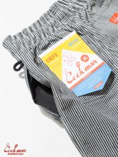 画像18: COOKMAN  シェフパンツ Chef Pants Short Front Pocket Hickory Black (18)