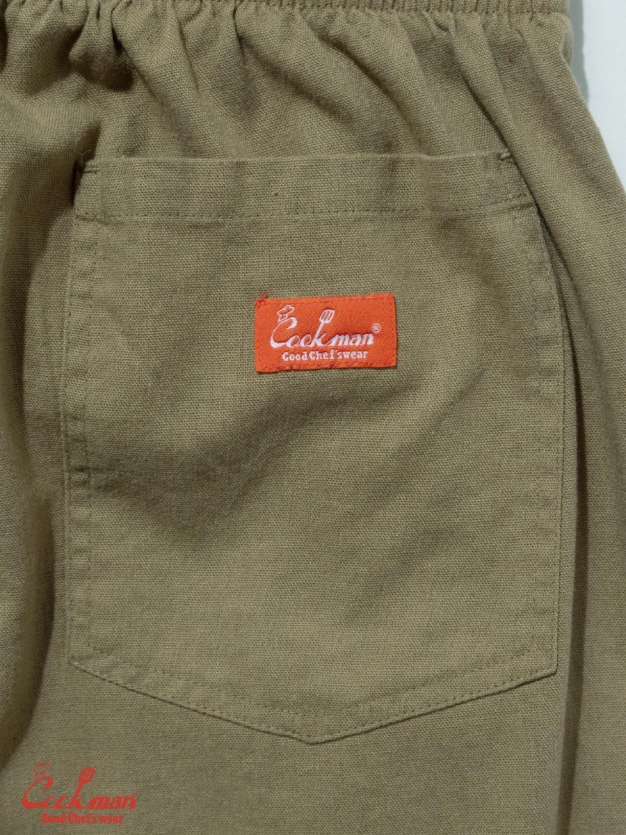 画像6: COOKMAN  シェフパンツ Chef Pants Short Linen Olive (6)