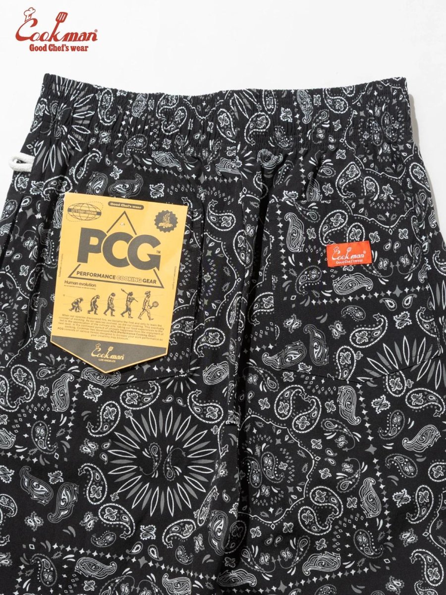 画像11: COOKMAN  シェフパンツ Chef Pants Short Light Paisley Black (11)