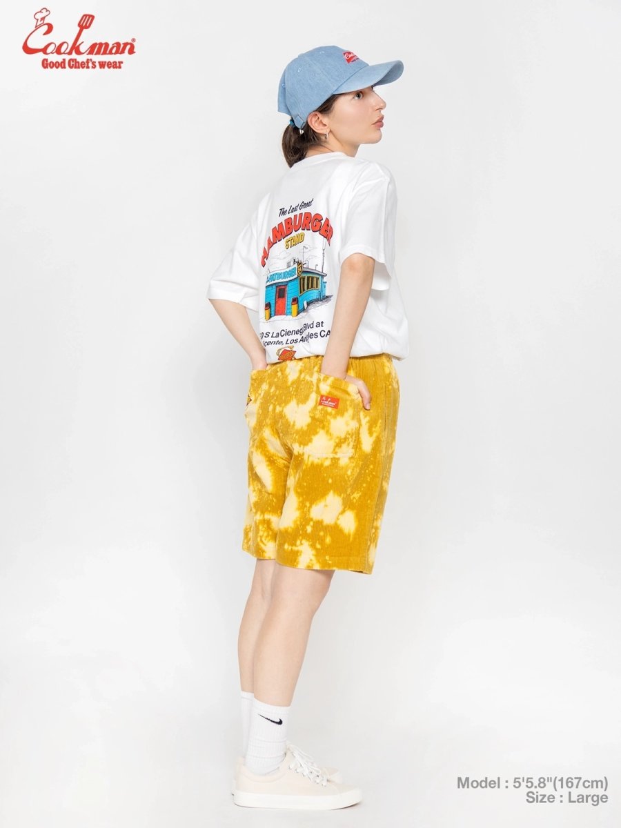 画像10: COOKMAN  シェフパンツ Chef Pants Short Corduroy FAT Bleach Yellow (10)