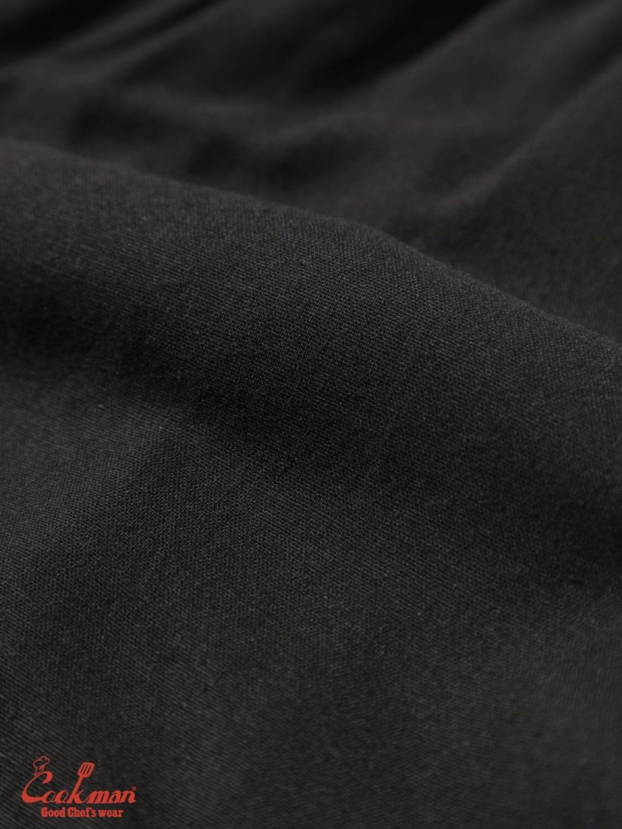 画像9: COOKMAN  シェフパンツ Chef Pants Short Linen Black (9)