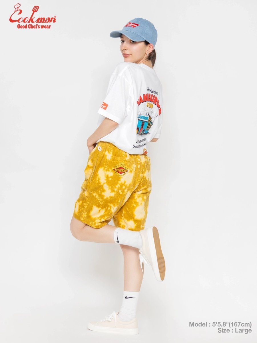 画像9: COOKMAN  シェフパンツ Chef Pants Short Corduroy FAT Bleach Yellow (9)