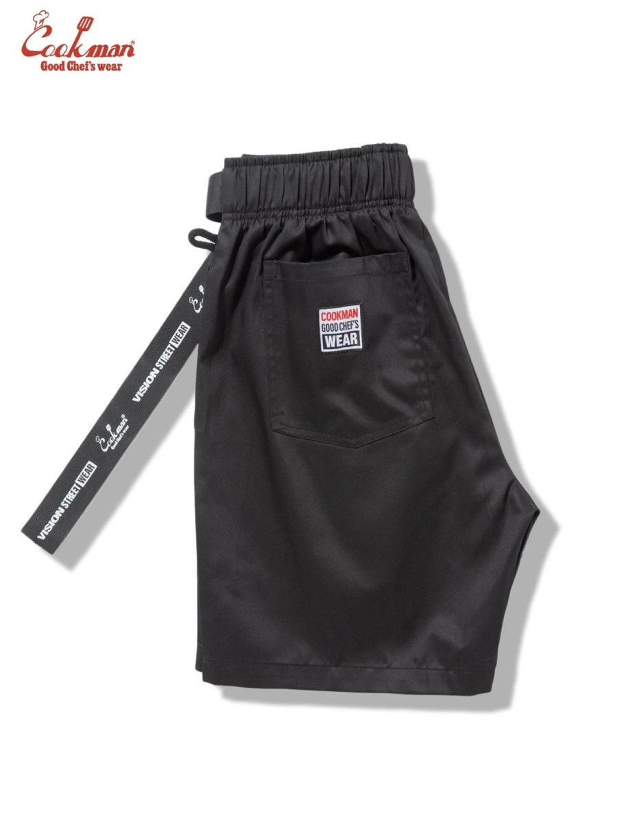画像7: COOKMAN  シェフパンツ Chef Pants Short Black Belt Vision Black (7)