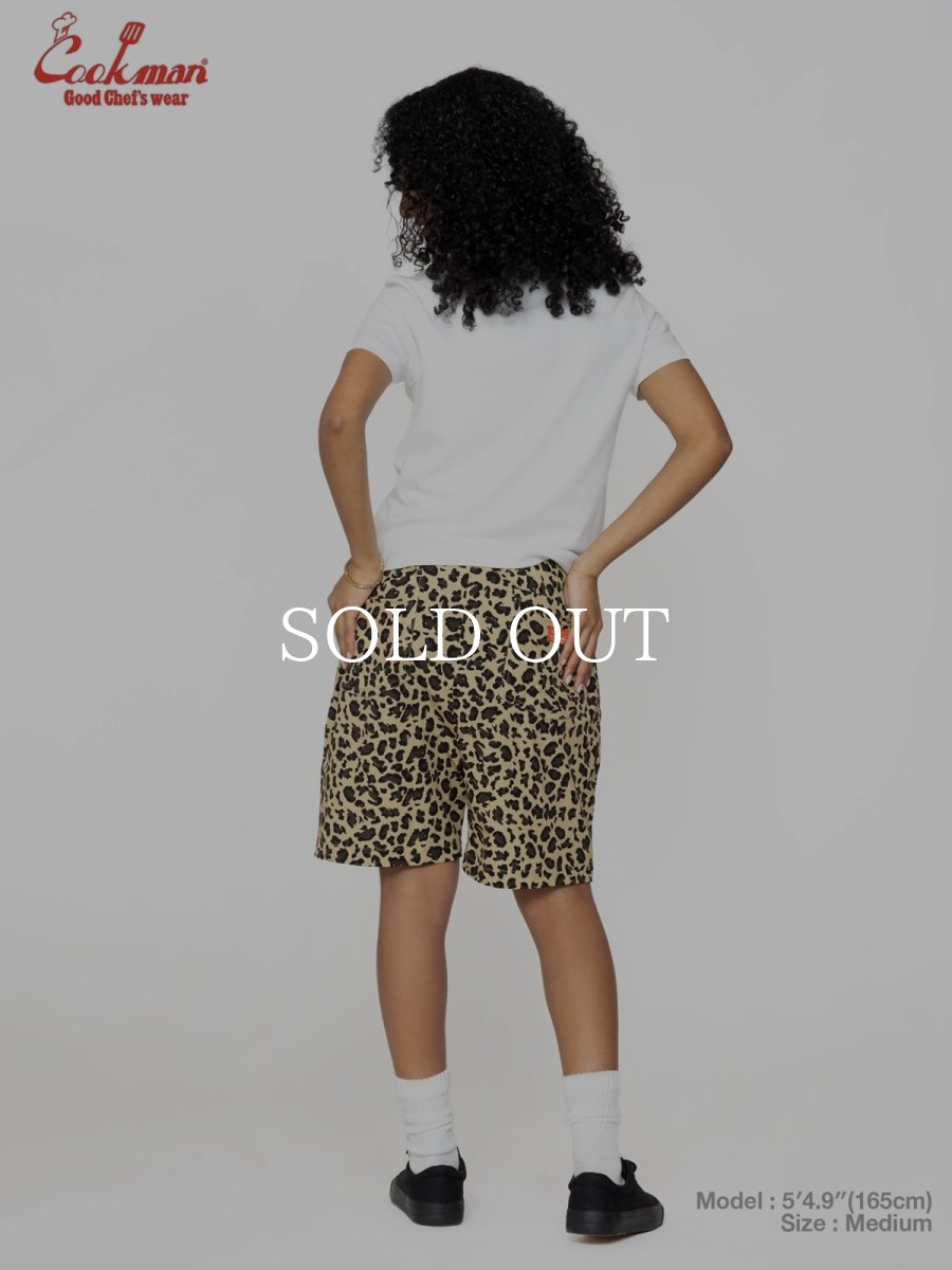 画像9: COOKMAN  シェフパンツ Chef Pants Short LightLeopard Beige (9)