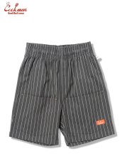 画像1: COOKMAN  シェフパンツ Chef Pants Short Front Pocket Herringbone Stripe Charcoal (1)