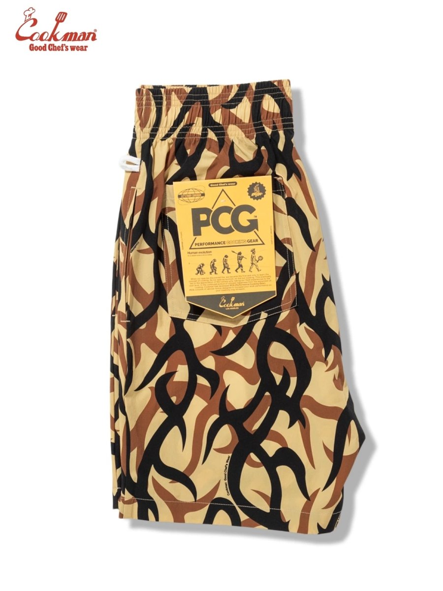 画像8: COOKMAN  シェフパンツ Chef Pants Short Light Tribal Camo Beige (8)
