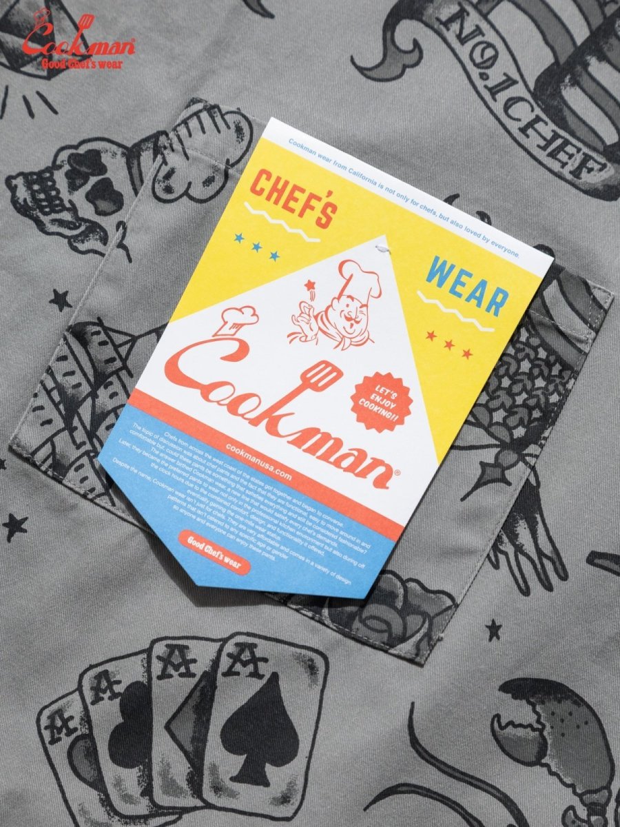 画像6: COOKMAN  ロングエプロン Old Tattoo Gray (6)